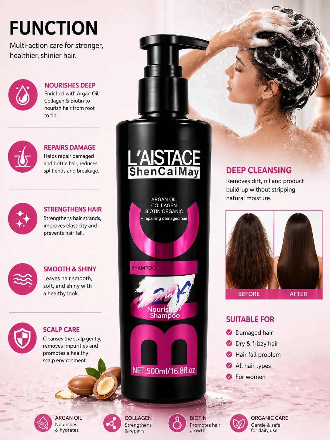 L’AISTACE ShenCaiMay Argan Collagen Shampoo