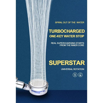 High Pressure Turbocharged Shower Hea